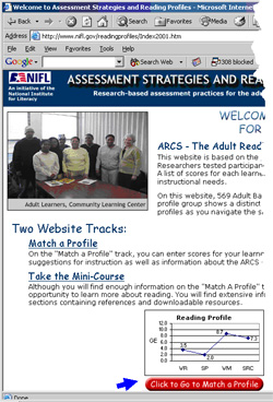 Assessment Strategies and Reading Profiles Web site