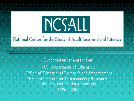 NCSALL PwerPoint slide show